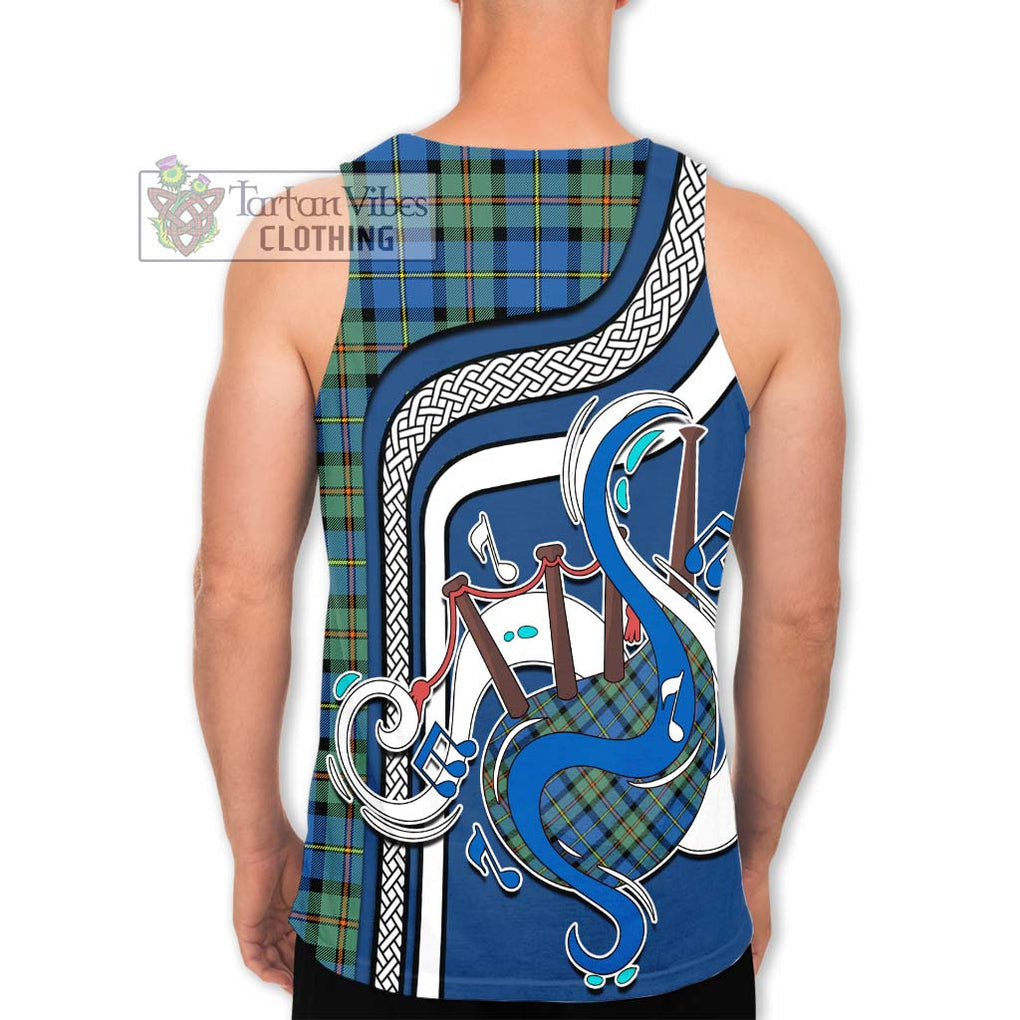 MacLeod of Harris Ancient Tartan Men's Tank Top with Epic Bagpipe Style - Tartanvibesclothing Shop