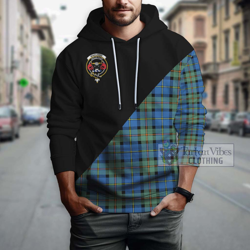 MacLeod of Harris Ancient Tartan Hoodie with Family Crest and Military Logo Style - Tartanvibesclothing Shop