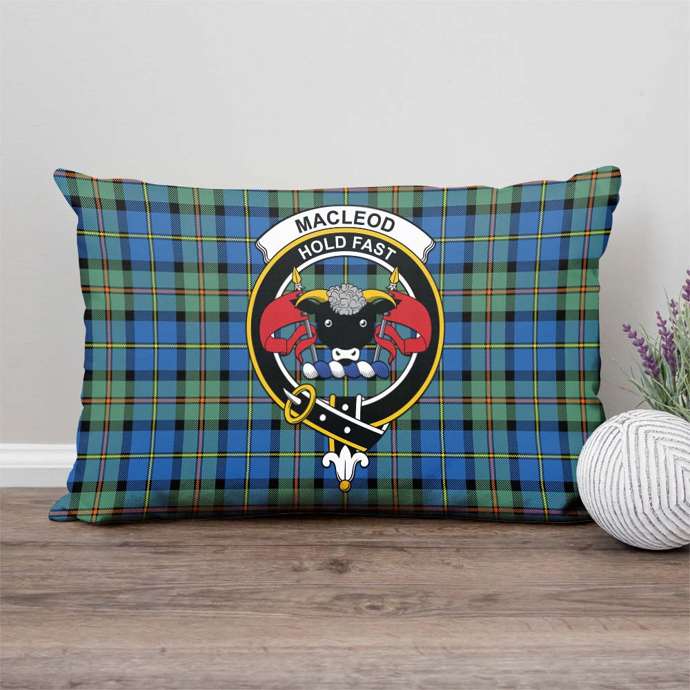 MacLeod of Harris Ancient Tartan Pillow Cover with Family Crest Rectangle Pillow Cover - Tartanvibesclothing