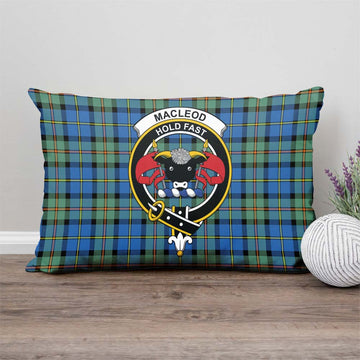 MacLeod of Harris Ancient Tartan Pillow Cover with Family Crest