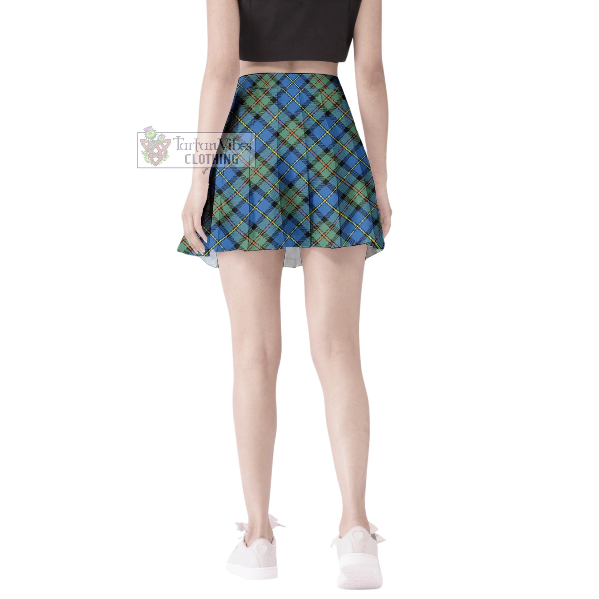 Tartan Vibes Clothing MacLeod of Harris Ancient Tartan Women's Plated Mini Skirt