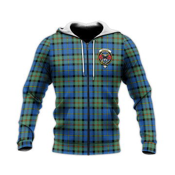 MacLeod of Harris Ancient Tartan Knitted Hoodie with Family Crest