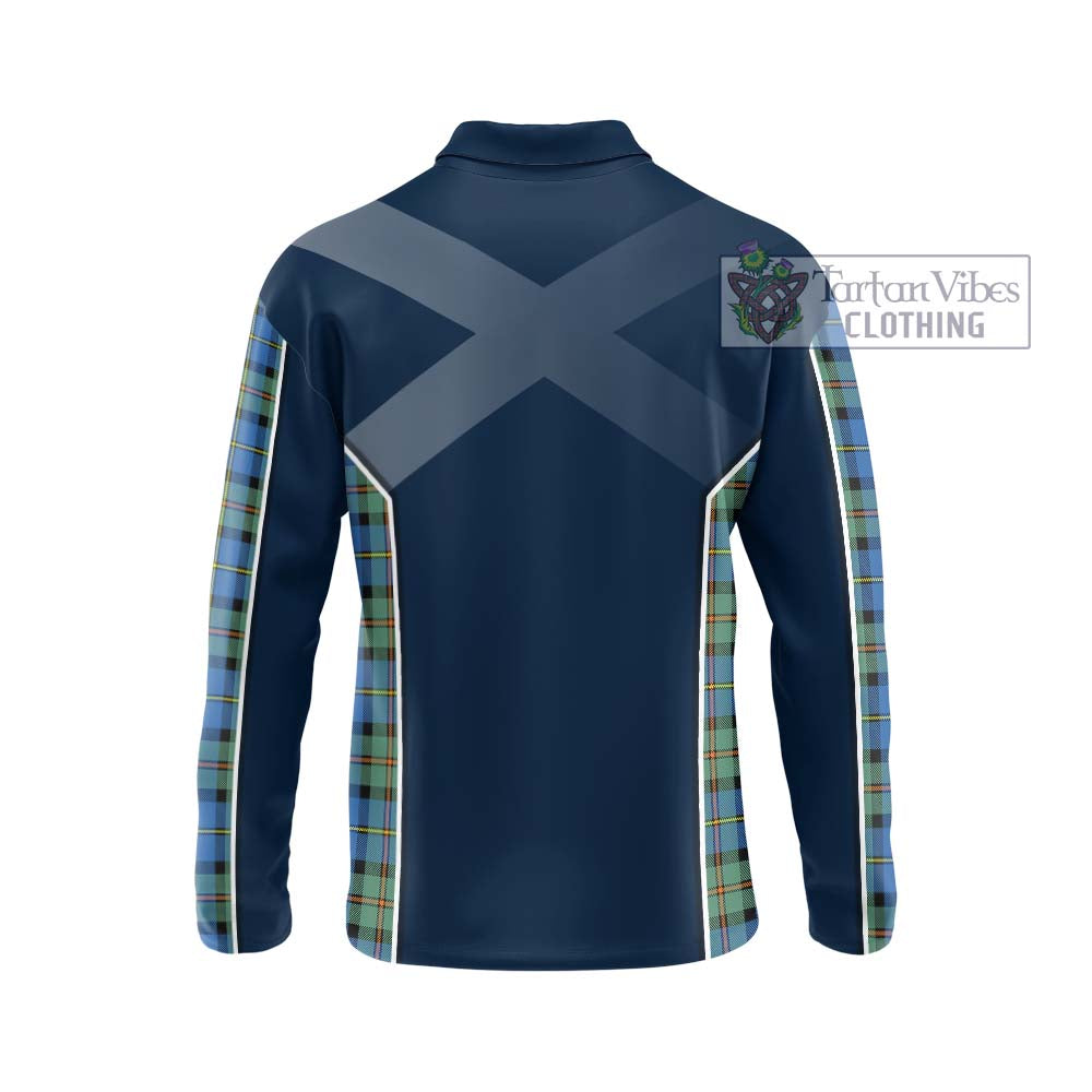 MacLeod of Harris Ancient Tartan Long Sleeve Polo Shirt with Family Crest and Lion Rampant Vibes Sport Style - Tartan Vibes Clothing