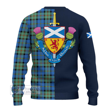 MacLeod of Harris Ancient Tartan Ugly Sweater with Scottish Lion Royal Arm Half Style