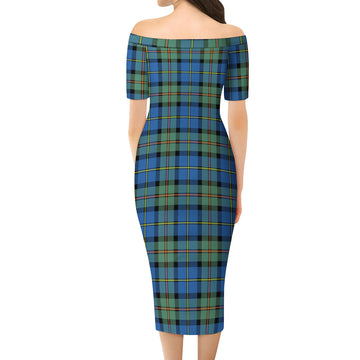 MacLeod of Harris Ancient Tartan Off Shoulder Lady Dress