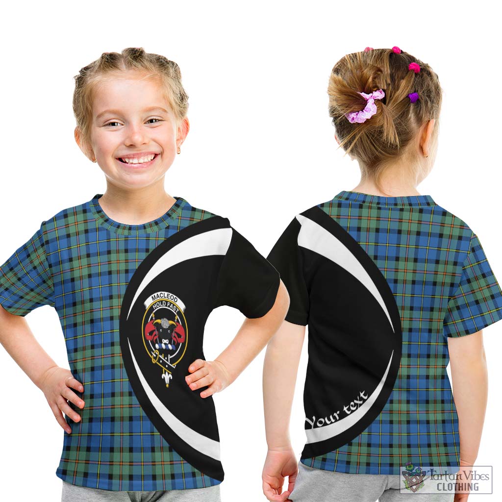 MacLeod of Harris Ancient Tartan Kid T-Shirt with Family Crest Circle Style - Tartan Vibes Clothing