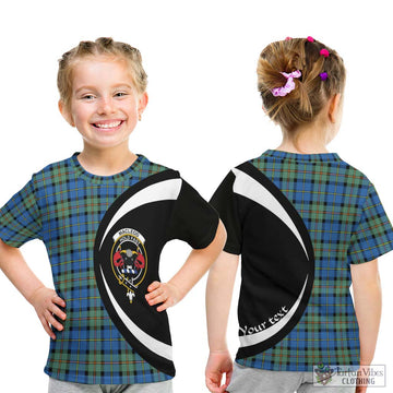 MacLeod of Harris Ancient Tartan Kid T-Shirt with Family Crest Circle Style