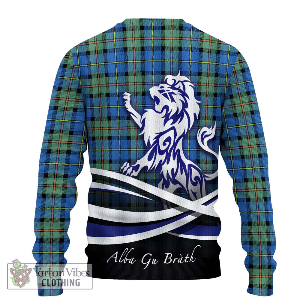 MacLeod of Harris Ancient Tartan Knitted Sweater with Alba Gu Brath Regal Lion Emblem - Tartanvibesclothing Shop