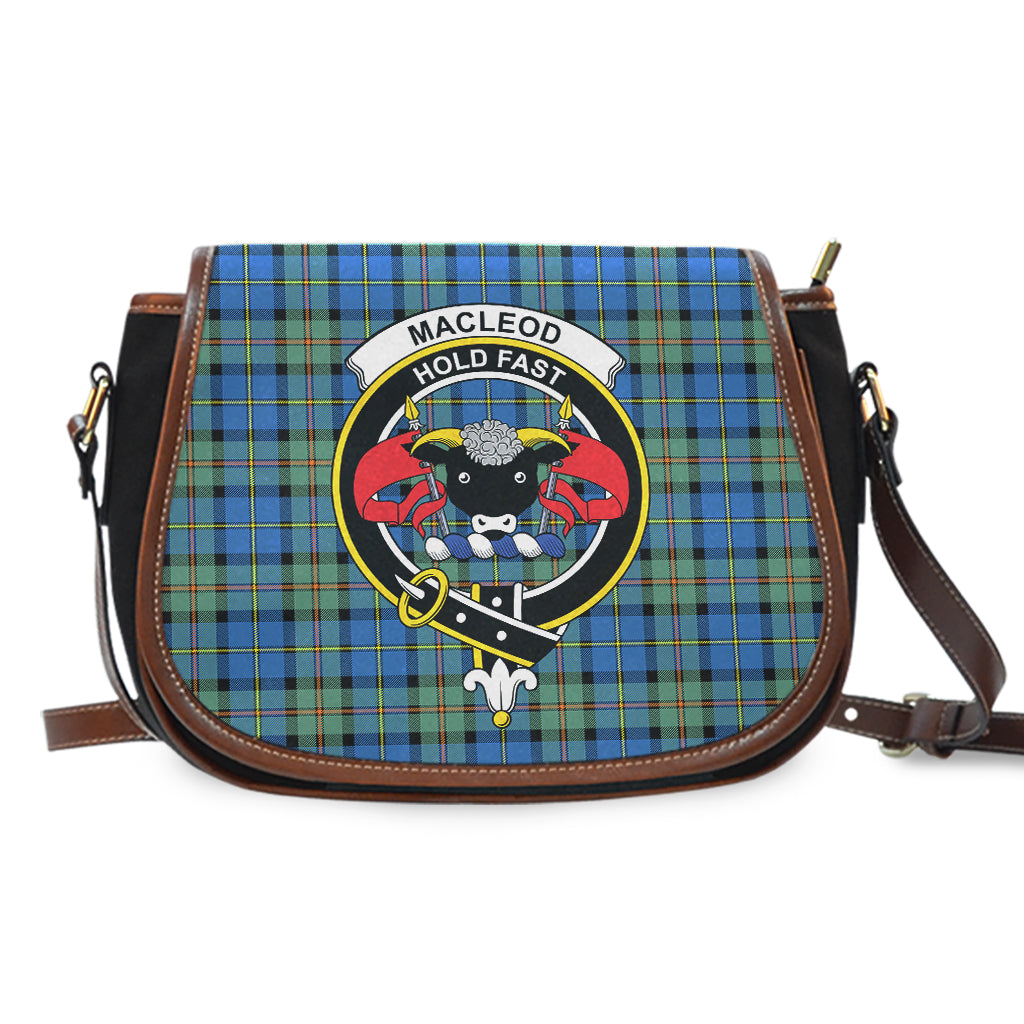 MacLeod of Harris Ancient Tartan Saddle Bag with Family Crest - Tartan Vibes Clothing