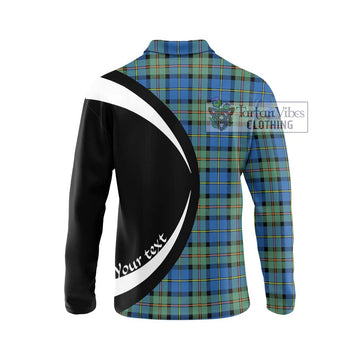 MacLeod of Harris Ancient Tartan Long Sleeve Polo Shirt with Family Crest Circle Style