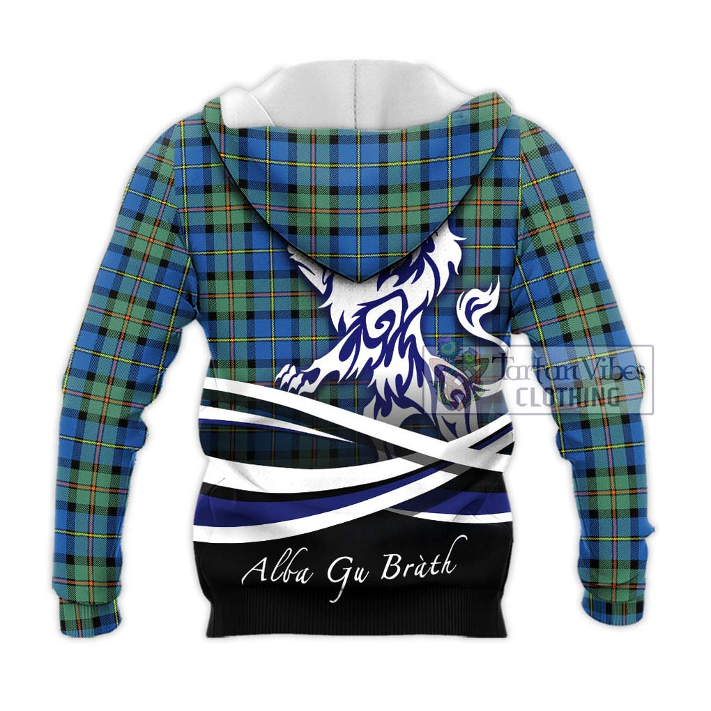 MacLeod of Harris Ancient Tartan Knitted Hoodie with Alba Gu Brath Regal Lion Emblem - Tartanvibesclothing Shop