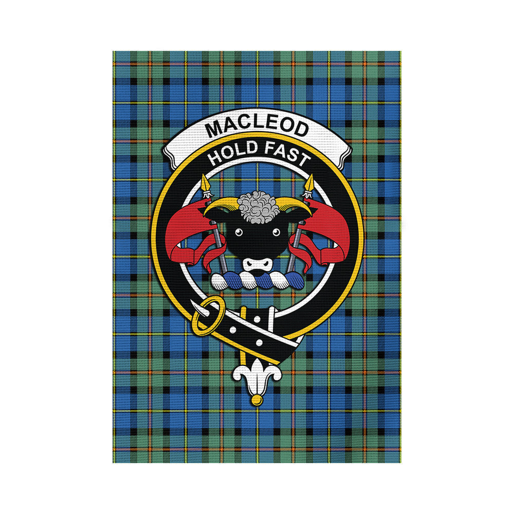 MacLeod of Harris Ancient Tartan Flag with Family Crest - Tartan Vibes Clothing