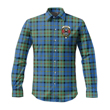 MacLeod of Harris Ancient Tartan Long Sleeve Button Up Shirt with Family Crest