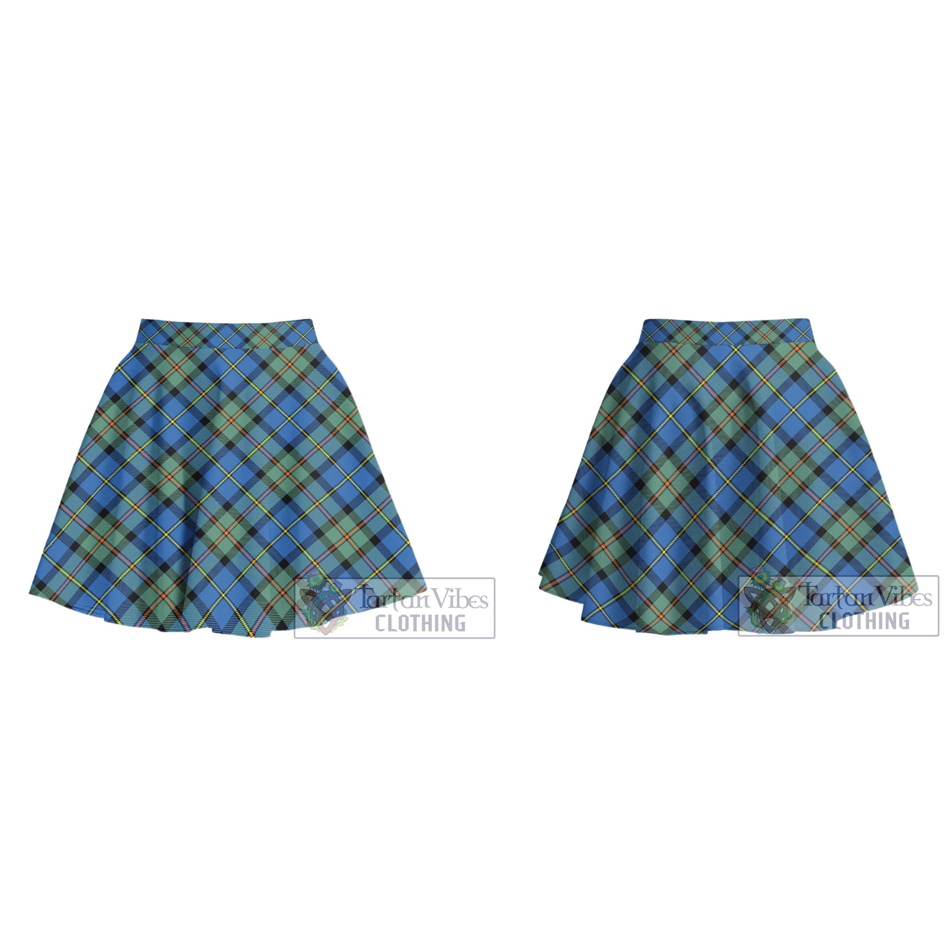 Tartan Vibes Clothing MacLeod of Harris Ancient Tartan Women's Plated Mini Skirt