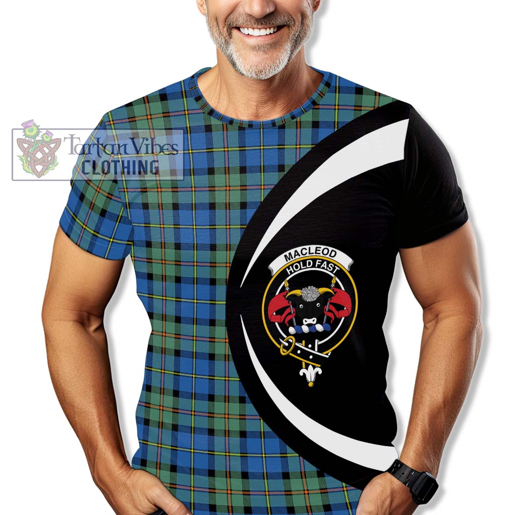 Tartan Vibes Clothing MacLeod of Harris Ancient Tartan T-Shirt with Family Crest Circle Style