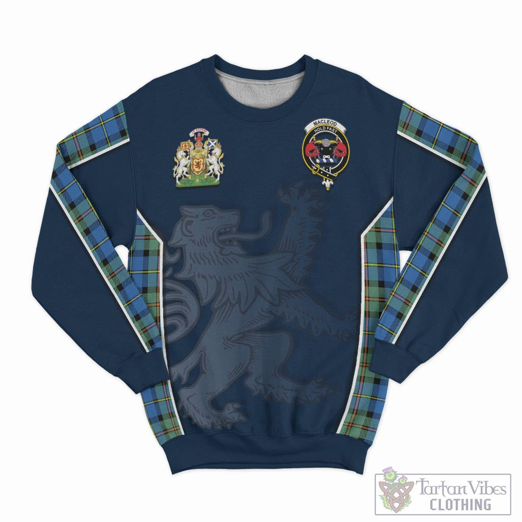 Tartan Vibes Clothing MacLeod of Harris Ancient Tartan Sweater with Family Crest and Lion Rampant Vibes Sport Style