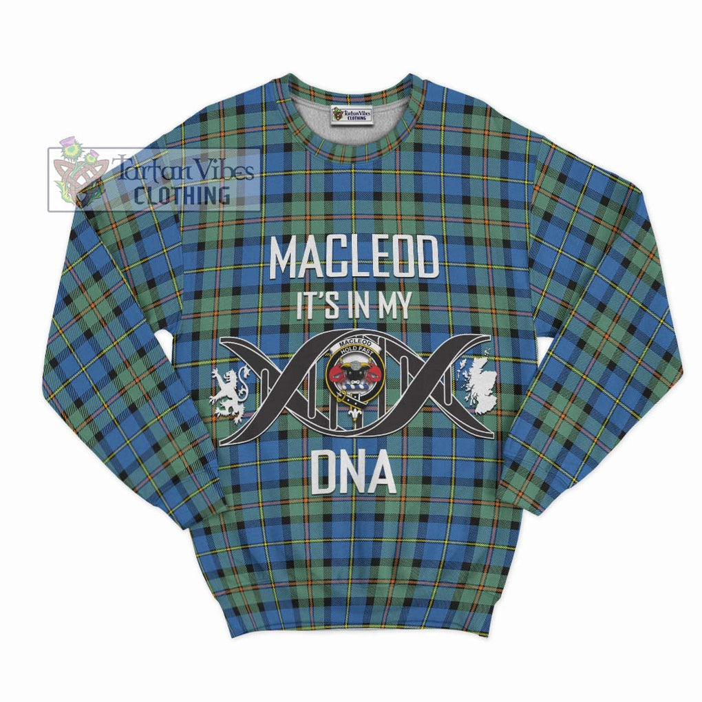 MacLeod of Harris Ancient Tartan Sweatshirt with Family Crest DNA In Me Style - Tartanvibesclothing Shop