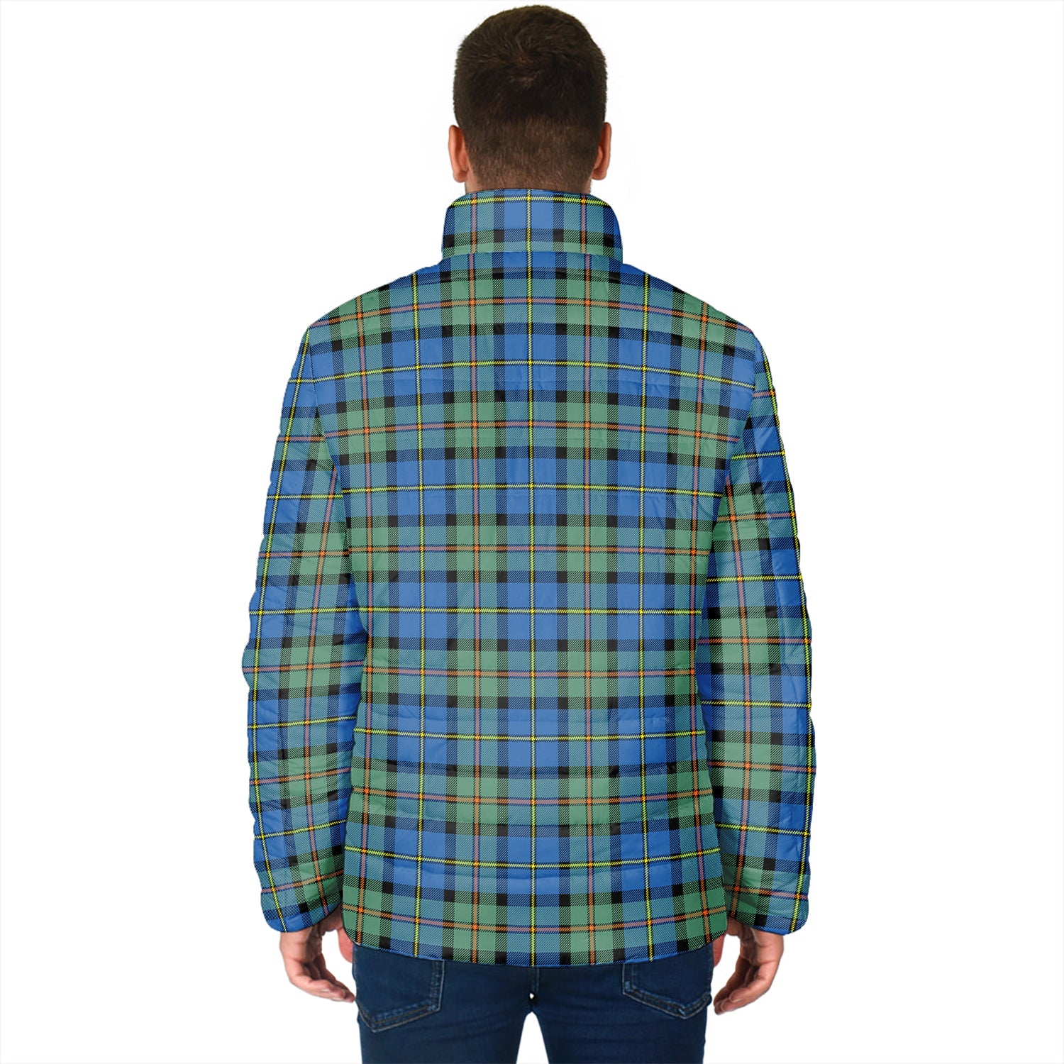 MacLeod of Harris Ancient Tartan Padded Jacket with Family Crest - Tartan Vibes Clothing