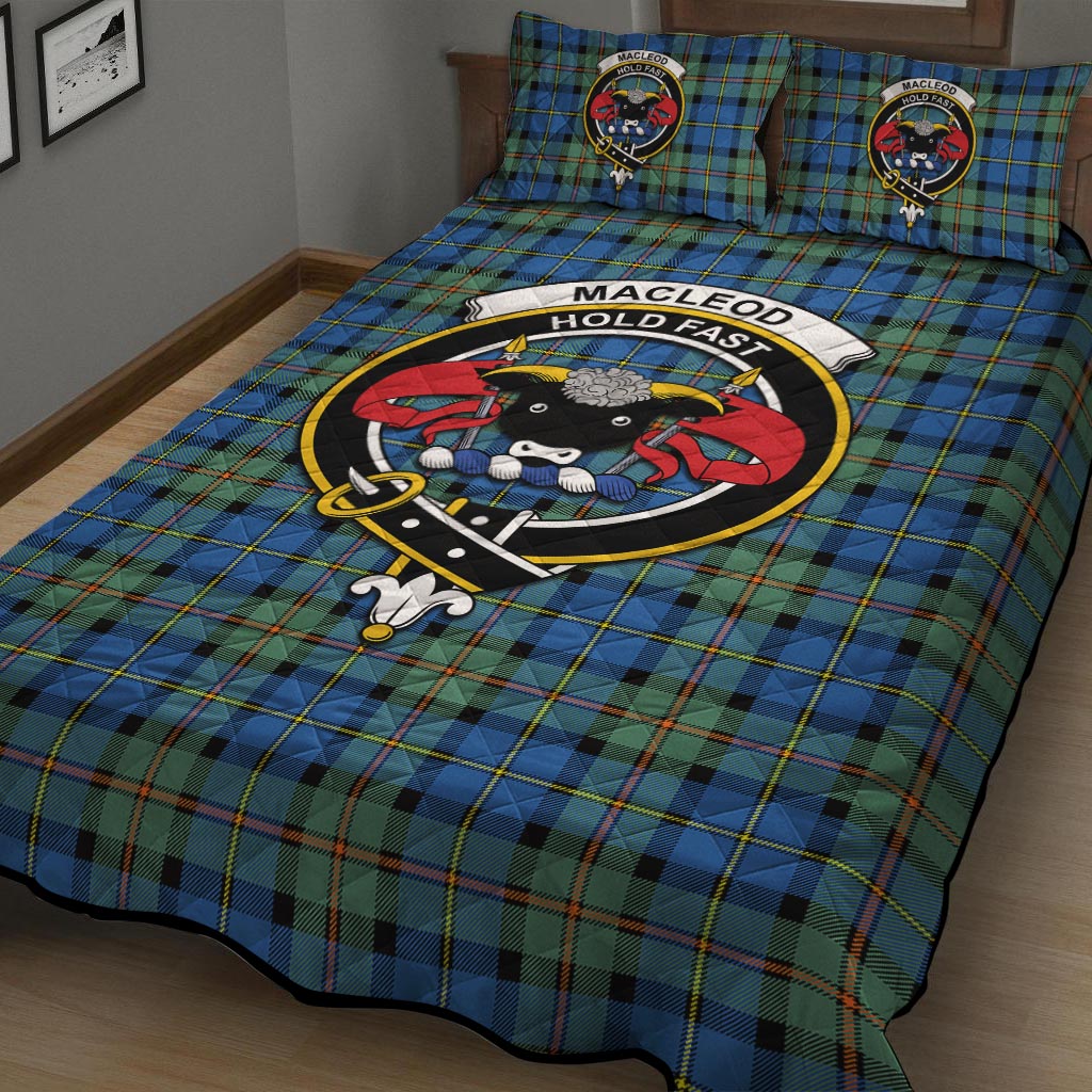 MacLeod of Harris Ancient Tartan Quilt Bed Set with Family Crest - Tartan Vibes Clothing