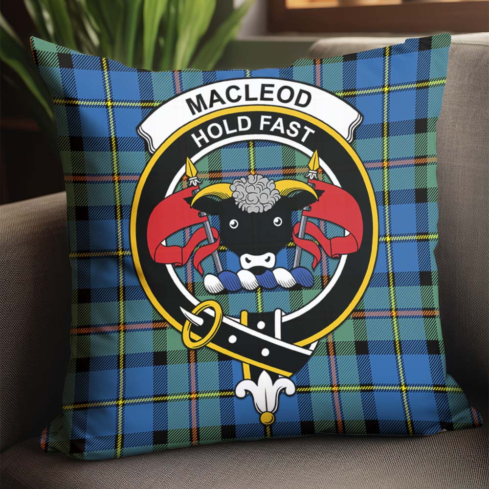 MacLeod of Harris Ancient Tartan Pillow Cover with Family Crest - Tartanvibesclothing