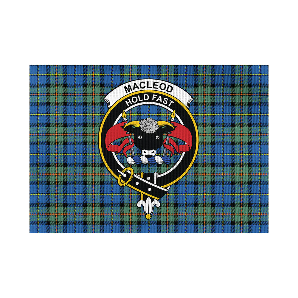 MacLeod of Harris Ancient Tartan Flag with Family Crest - Tartan Vibes Clothing