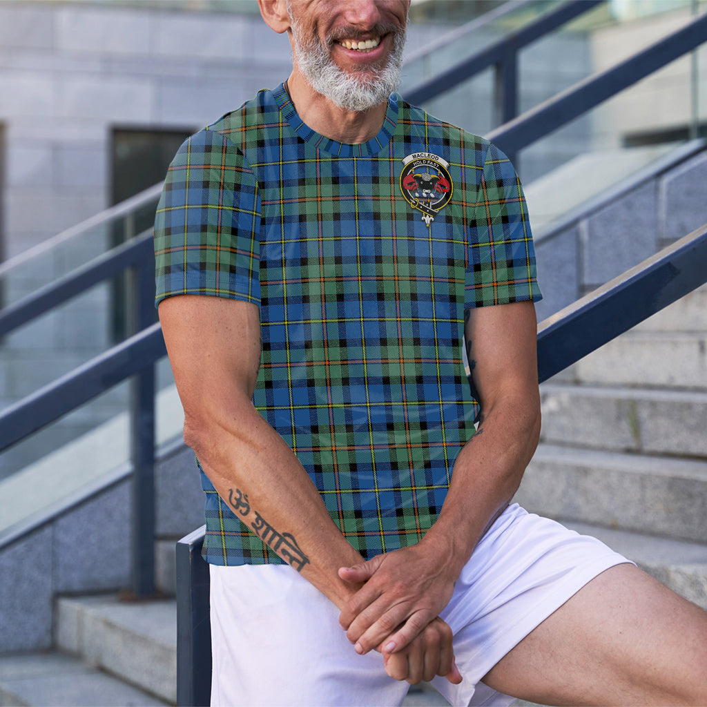 MacLeod of Harris Ancient Tartan T-Shirt with Family Crest - Tartan Vibes Clothing