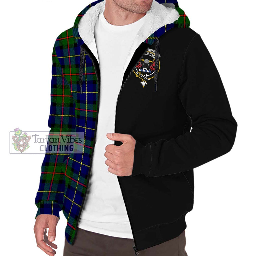 MacLeod of Harris Modern Tartan Sherpa Hoodie with Family Crest and Half Of Me Style Unisex S - Tartanvibesclothing Shop