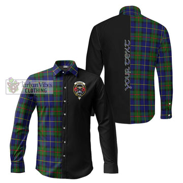 MacLeod of Harris Modern Tartan Long Sleeve Button Shirt with Family Crest and Half Of Me Style