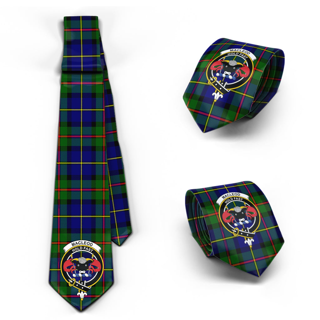 MacLeod of Harris Modern Tartan Classic Necktie with Family Crest Necktie One Size - Tartan Vibes Clothing