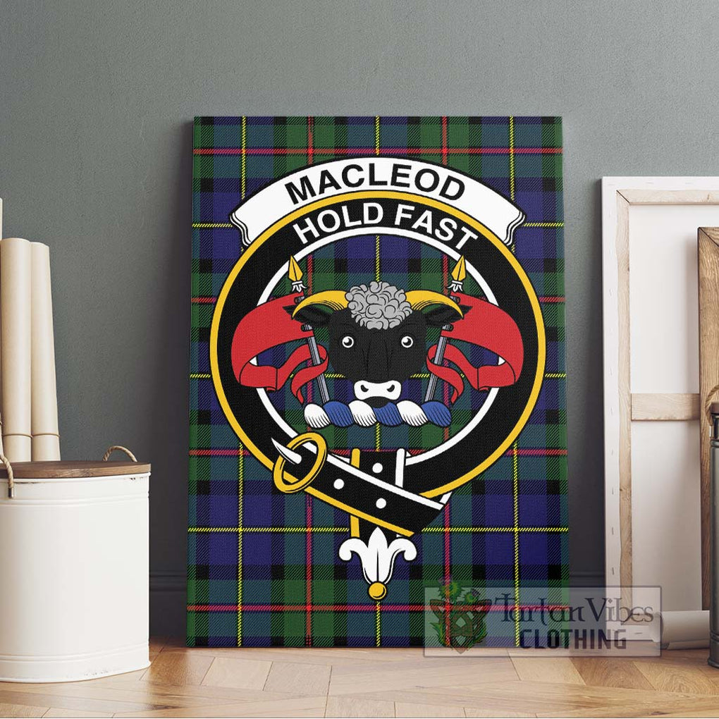 MacLeod of Harris Modern Tartan Canvas Print Wall Art with Family Crest Without Frame - Tartan Vibes Clothing