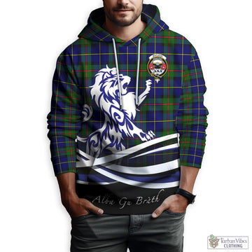 MacLeod of Harris Modern Tartan Hoodie with Alba Gu Brath Regal Lion Emblem