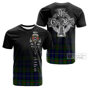 MacLeod of Harris Modern Tartan Cotton T-shirt Featuring Alba Gu Brath Family Crest Celtic Inspired