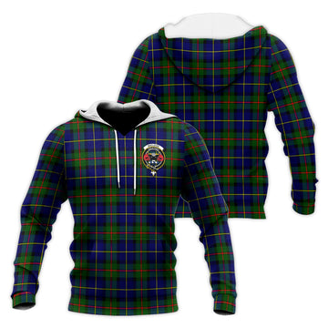 MacLeod of Harris Modern Tartan Knitted Hoodie with Family Crest