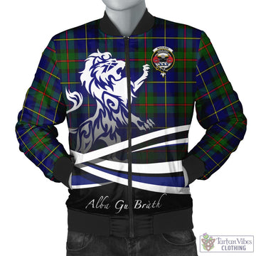 MacLeod of Harris Modern Tartan Bomber Jacket with Alba Gu Brath Regal Lion Emblem