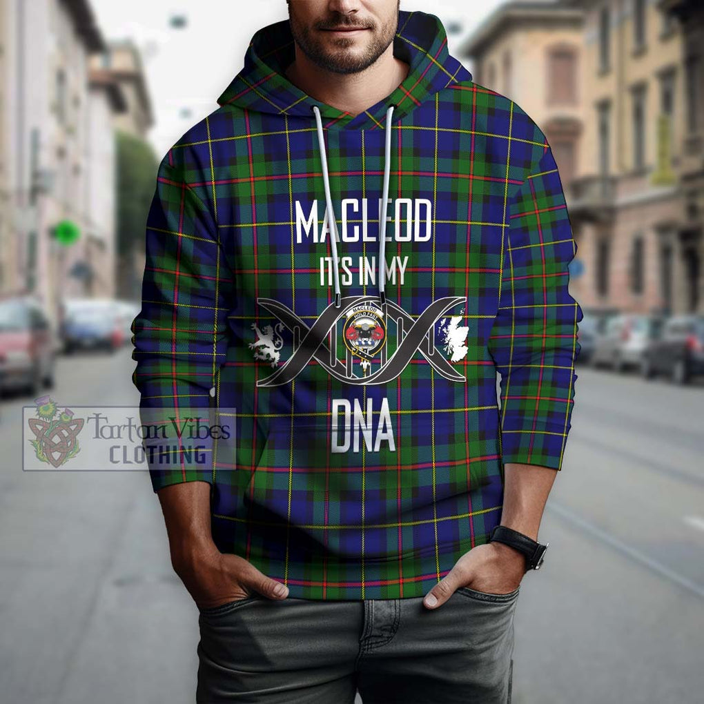 MacLeod of Harris Modern Tartan Hoodie with Family Crest DNA In Me Style Pullover Hoodie - Tartanvibesclothing Shop