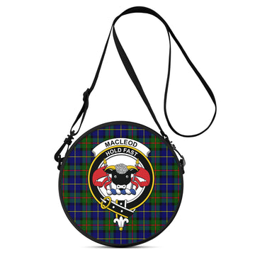 MacLeod of Harris Modern Tartan Round Satchel Bags with Family Crest