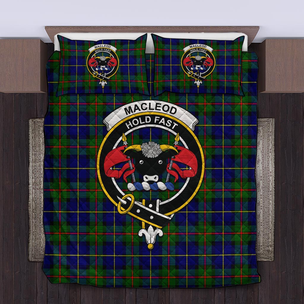 MacLeod of Harris Modern Tartan Quilt Bed Set with Family Crest Twin - Tartan Vibes Clothing