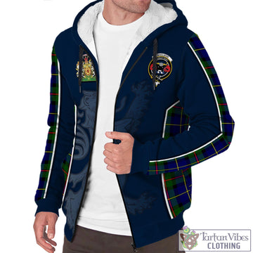 MacLeod of Harris Modern Tartan Sherpa Hoodie with Family Crest and Lion Rampant Vibes Sport Style