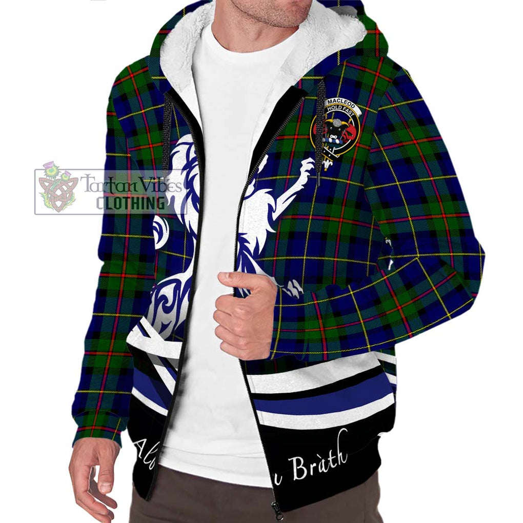 MacLeod of Harris Modern Tartan Sherpa Hoodie with Alba Gu Brath Regal Lion Emblem Unisex S - Tartanvibesclothing Shop