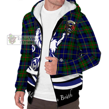 MacLeod of Harris Modern Tartan Sherpa Hoodie with Alba Gu Brath Regal Lion Emblem