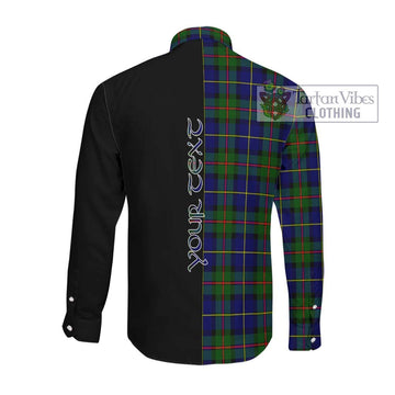 MacLeod of Harris Modern Tartan Long Sleeve Button Shirt with Family Crest and Half Of Me Style