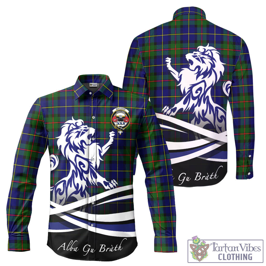 macleod-of-harris-modern-tartan-long-sleeve-button-up-shirt-with-alba-gu-brath-regal-lion-emblem