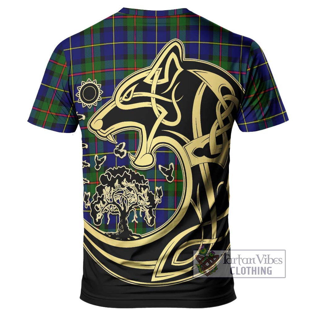 MacLeod of Harris Modern Tartan T-Shirt with Family Crest Celtic Wolf Style - Tartan Vibes Clothing