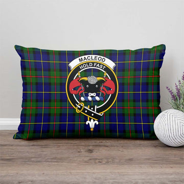 MacLeod of Harris Modern Tartan Pillow Cover with Family Crest