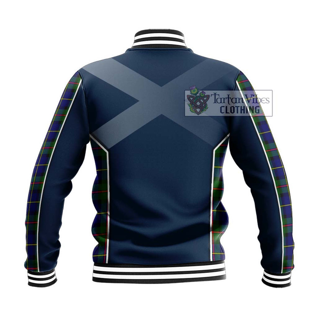 MacLeod of Harris Modern Tartan Baseball Jacket with Family Crest and Lion Rampant Vibes Sport Style - Tartan Vibes Clothing