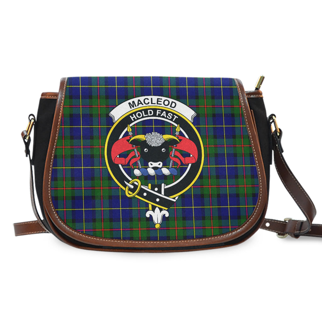 MacLeod of Harris Modern Tartan Saddle Bag with Family Crest - Tartan Vibes Clothing