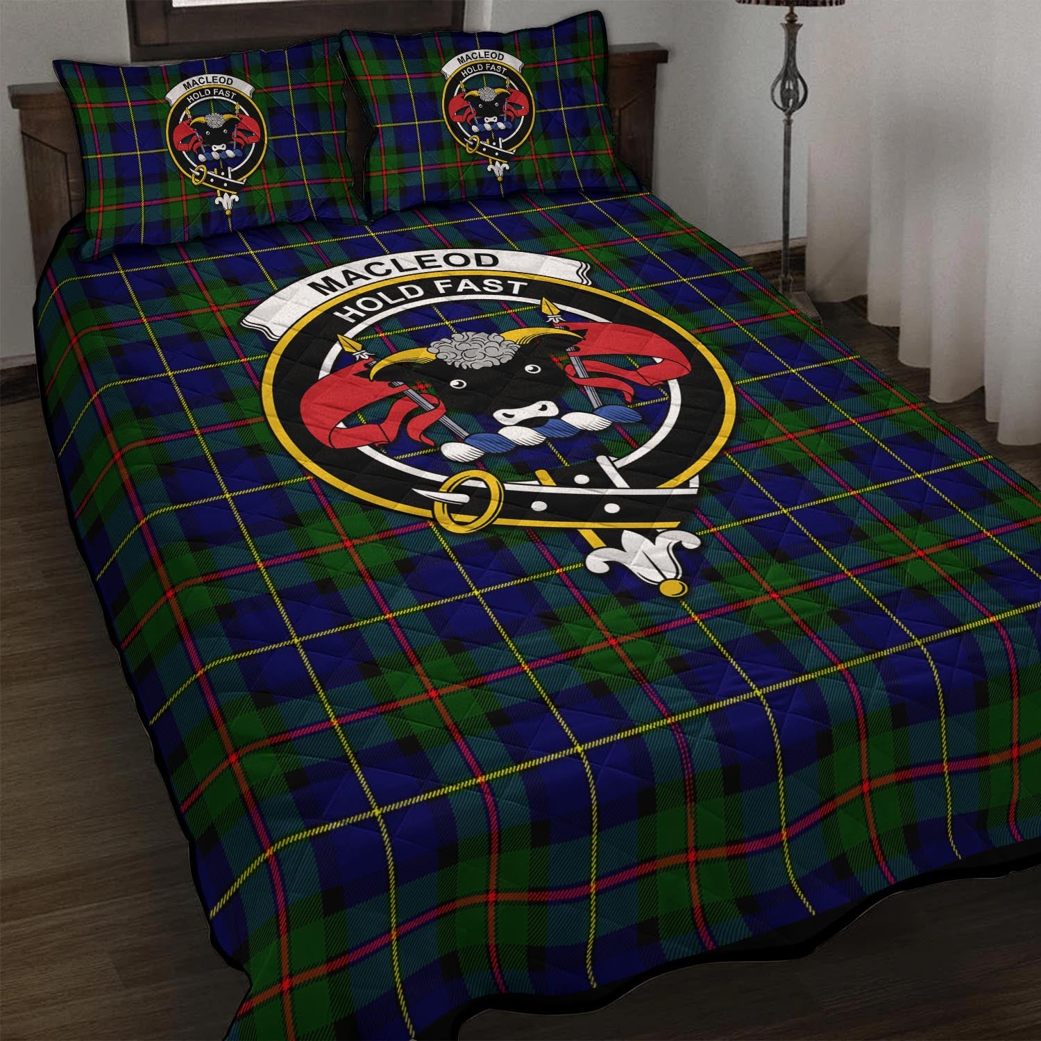 MacLeod of Harris Modern Tartan Quilt Bed Set with Family Crest - Tartan Vibes Clothing