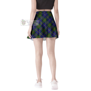 MacLeod of Harris Modern Tartan Women's Plated Mini Skirt Cross Style