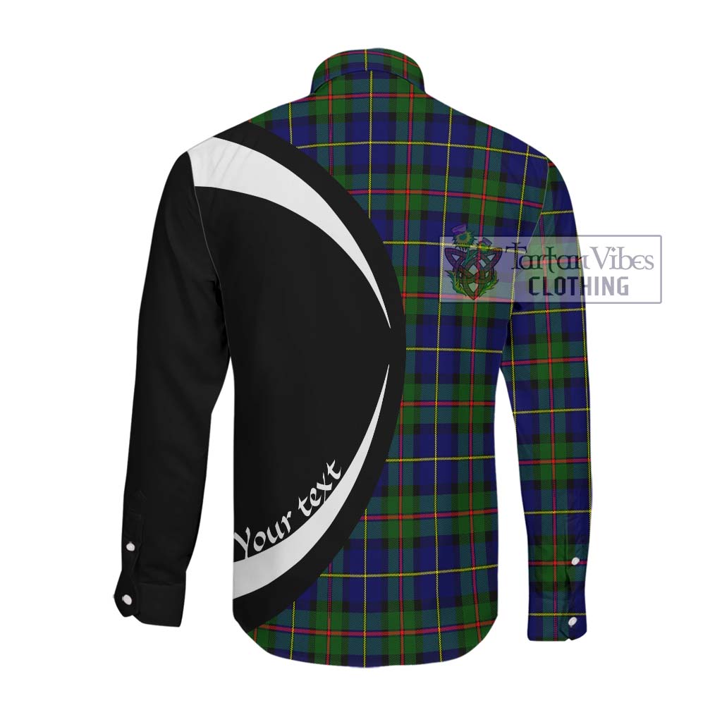 MacLeod of Harris Modern Tartan Long Sleeve Button Up with Family Crest Circle Style Men's Shirt - Tartan Vibes Clothing