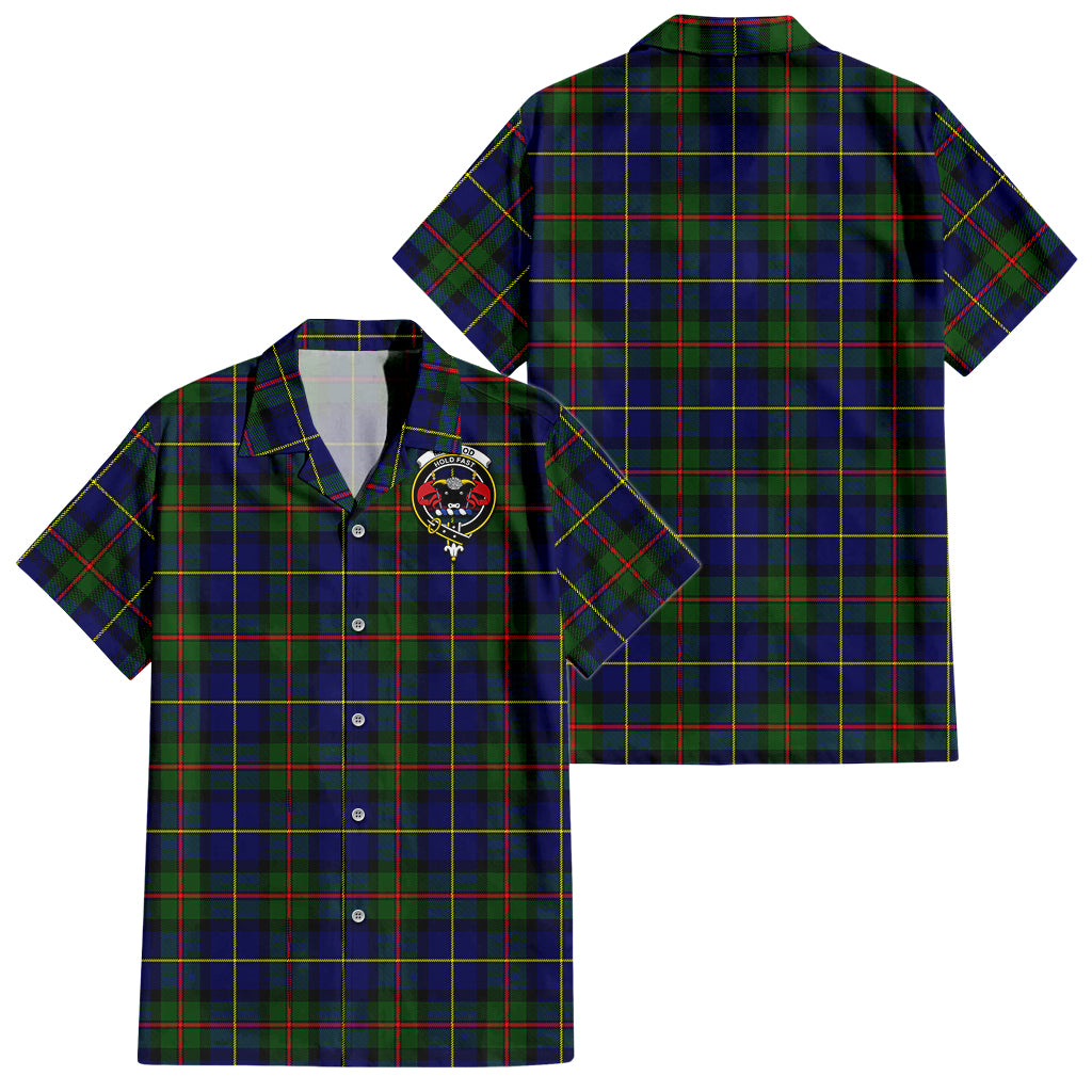 macleod-of-harris-modern-tartan-short-sleeve-button-down-shirt-with-family-crest